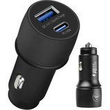 Powerway CC34 30W Pd + Qc 3.0 Çift Çıkışlı Metal Araç Çakmaklık Hızlı Şarj Aleti Cihazı - 1 GB - --