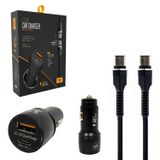 Powerway CC36 3.1A 20 W Araç Şarjı Type C USB Kablo