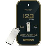 Powerway Premium 128 GB 100MB/S Ultra Hızlı USB 3.1 Metal Silver Flash Bellek - 256 GB - Siyah