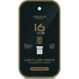 Powerway Premium 16 GB Mini USB 3.1 Metal Gövde Ultra Hızlı Flash Bellek Data Traveler - Gri