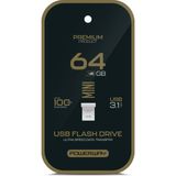 Powerway Premium 64 GB Mini USB 3.1 Metal Gövde Ultra Hızlı Flash Bellek Data Traveler - Gri