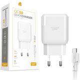 Powerway QCT30 Tüm Type-C Girişli Telefonlara Uyumlu 3.0 Amper 18 W Hızlı Şarj Seti
