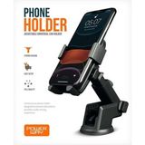Powerway TT13 Torpido Üstü ve Ön Cam Teleskopik Araç İçi Telefon Tutucu Karbon Fiber Telefon Tutucu - Altın - Siyah