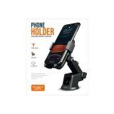 Powerway TT13 Torpido Üstü ve Ön Cam Teleskopik Araç İçi Telefon Tutucu Karbon Fiber Telefon Tutucu