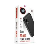 Powerway Tx209 20.000 Mah Hızlı Şarj Desteği Powerbank Iphone-Type C - Micro Usb - Lightining Tüm Modellere Uyumlu Powerbank Siyah