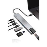 Powerway Type-C Hub Donusturucu Hdmi Usb Micro Sd Cevirici 8 Girisli Cogaltici Universal Uyumluluk