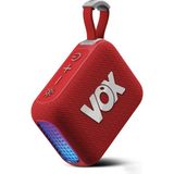 Powerway Vox USB Hafıza Kartı Aux Radyo LED Işıklı Bluetooth Hoparlör Hi-Fi Ses Bombası - Kırmızı