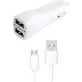Powerway x233 3.1 Amper Samsung Araç Çakmaklık Şarj Aleti Oto Çakmaklık Hızlı Şarj Micro Uçlu 2 Usbli