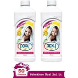 Poxy Bebeklere Özel Sıvı Çamaşır Deterjanı 1 Lt x 2 'li (50 Yıkama) - 2 lt