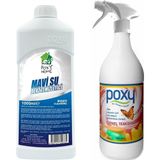 Poxy Genel Temizlik 1 Lt & Mavi Su Derz Temizleyici 1 Lt - Beyaz