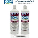 Poxy Pas Sökücü 1 Lt 2 Adet Kalıplaşmış Kurumuş Su İzleri ve Pas Temizliğinde