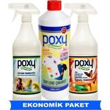 Poxy Sıvı Leke Çıkarıcı ve Fayans Temizleyici Set 1000 ml Ekstra Güçlü Temizlik Özelliği