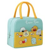 POYIPI Kawaii Öğle Yemeği Çantası Kadınlar için Sevimli Öğle Yemeği Kutusu Yeniden Kullanılabilir Öğle Yemeği Çantası El Çantası Piknik İşi için Taze Çanta Soğutucu Çanta, 9.05X5.11X7.87", Yeşil