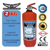 Poyraz 2 kg Yangın Söndürme Tüpü Kuru Kimyevi Tozlu Emniyetli Kullanım 4 Yıl Garantili