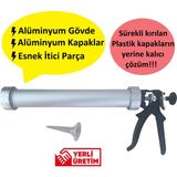 Poyraz Bioplast Profesyonel Sosis Silikon Tabancası (Alüminyum Kapaklı) Uzun 600ML - 600 ML - 1 Adet
