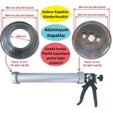 Poyraz Bioplast Sosis Silikon Tabancası Alüminyum Ön ve Arka Kapak - 1 Çift