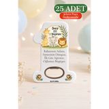 Poyraz Dijital 1 Yaş Doğum Günü Hediyelik Magnet Açacak, 1 Şeklinde Magnet, İSİMLİ TARİHLİ (25 ADET)