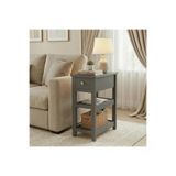 Poyraz Furniture Accessory Çekmeceli ve Raflı, Dar Yan Sehpa, Küçük Alanlar İçin İdeal