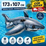 Poyraz Ticaret Intex 57525 Gri Köpek Balığı Pvc Malzeme 173X107 cm Deniz ve Havuz Yatağı