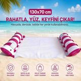 Poyraz Ticaret Yazın Trendi Lüks Fileli Serinletici Deniz ve Havuz Yatağı Pvc Kaliteli Malzeme 130×70 cm - Pembe