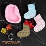Poyrish 1038 - Silikon Kalıp Mum Kalıbı - Yılbaşı Çorap - Çok Renkli - Standart