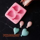 Poyrish 1053 - Silikon Kalıp Mum Kalıbı 4lü Minik Balon - Çok Renkli - Standart