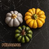 Poyrish 1071 - Silikon Kalıp Mum Kalıbı - 3'lü Büyük Kabaklar - Çok Renkli - Standart