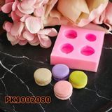 Poyrish 1085 - Silikon Kalıp Mum Kalıbı - Minik Makaron 4lü - Çok Renkli - Standart