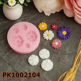 Poyrish 1088 - Silikon Kalıp Mum Kalıbı - Çoklu Çiçekler - Çok Renkli - Standart