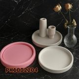 Poyrish 1096 - Silikon Kalıp Mum Kalıbı - Büyük Yuvarlak Taban Sunumluk - Çok Renkli - Standart