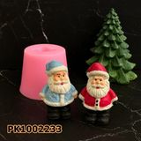 Poyrish 1101 - Silikon Kalıp Mum Kalıbı - Mini Noel Baba - Çok Renkli - Standart