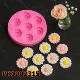 Poyrish 1113- Silikon Kalıp Mum Kalıbı - Mini Çoklu Çiçekler - Çok Renkli - Standart
