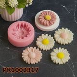 Poyrish 1115 - Silikon Kalıp Mum Kalıbı - Papatya Silikon Kalıp - Çok Renkli - Standart