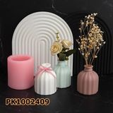 Poyrish 1125 - Silikon Kalıp Mum Kalıbı - Boğumlu Vazo - Çok Renkli - Standart