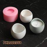 Poyrish 1168 - Silikon Kalıp Mum Kalıbı - Oval Mum Kabı - Çok Renkli - Standart