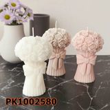 Poyrish 1169 - Silikon Kalıp Mum Kalıbı - Fiyonklu Gül Buketi - Çok Renkli - Standart