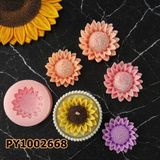 Poyrish 1188 - Silikon Kalıp Mum Kalıbı - Ayçiçeği - Çok Renkli - Standart
