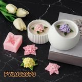 Poyrish 1190 - Silikon Kalıp Mum Kalıbı - Küçük Leylak Buketi - Çok Renkli - Standart