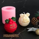 Poyrish 1217 - Silikon Kalıp Mum Kalıbı - Yılbaşı Yuvarlak Top - Çok Renkli - Standart