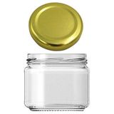 Poyrish Mum Kavanozu Cam 300 Ml. Gold Kapaklı (1 Adet) - Çok Renkli - Standart