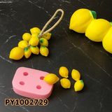Poyrish PY1002729 - Silikon Kalıp Mum Kalıbı 4lü Yaprak Detay Küçük Limon - Çok Renkli - Standart