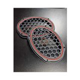 Pozart Audıo Systems Oval 6X9 Hoparlor Kapagi Plastik Neon Kirmizi Isikli Vidali 2 Adet Siyah