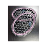 Pozart Audıo Systems Oval 6X9 Hoparlor Kapagi Plastik Neon Pembe Isikli Vidali 2 Adet Siyah