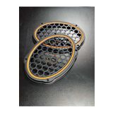 Pozart Audıo Systems Oval 6X9 Hoparlor Kapagi Plastik Neon Turuncu Isikli Vidali 2 Adet Siyah