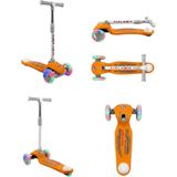 Pozart Gtpro Çocuk Scooter Katlanabilir 3+Yaş 3tekerli LED Işıklı 50KĞ Kapasite - Turuncu