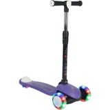 Pozart Pro 3 Tekerlekli Çocuk Scooter 50 kg Kapasite 3+ Yaş Katlanabilir ve Güvenli Mor Renk
