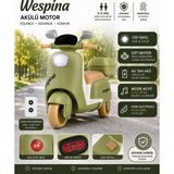 Pozart Wespina 3tekerli Akülü Motor 6 V Güç Kapasiteli Uzaktan Kumandalı Müzik Çalarlı Eğlenceli Araç - Haki