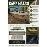 Pozart Xxl Büyük Boy Lüks Kamp Masası 110*70*68 Taşıma Çantalı Alüminyum