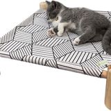Pozico Kedi ve Köpek Hamak Yatağı Küçük Köpek Yatağı, Ahşap Kedi Yükseltilmiş Soğutma Dış Mekan Yatağı, Kapalı Kediler için Kedi Yatakları, Kedi Karyolası Mobilyaları Evcil Hayvan Yatağı Yavru Yatak