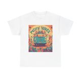 Pozitif Enerji Pozitif Mesajlı Minimal Yazı Baskılı Beyaz Üniseks Pamuk Tişört - Small